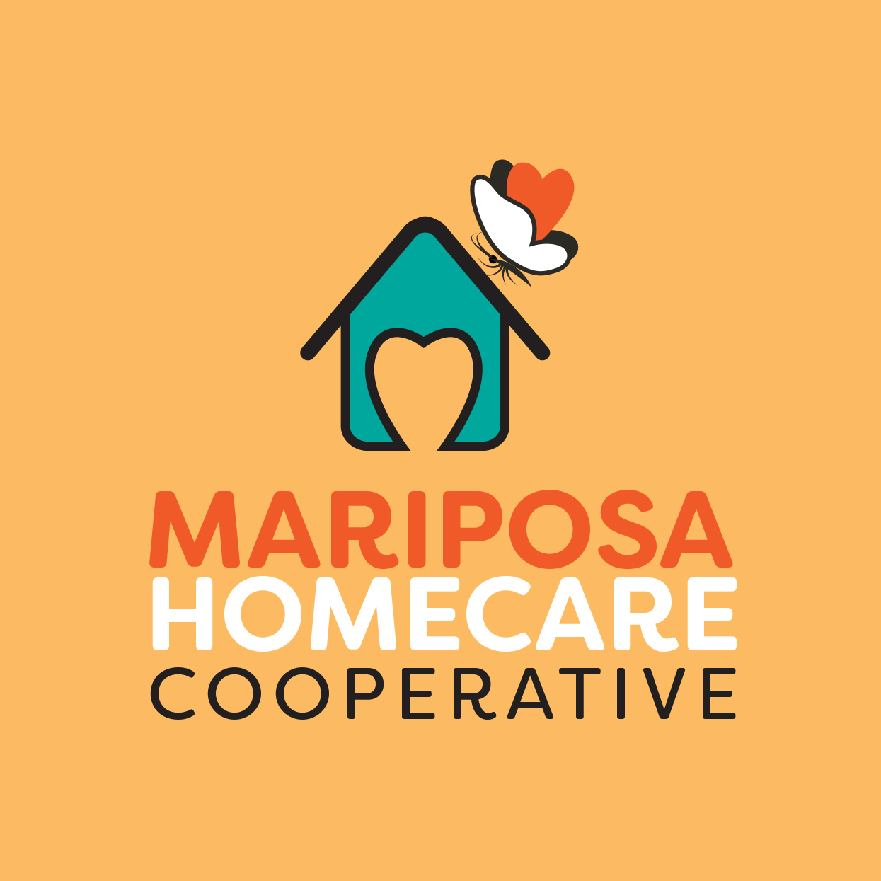 Mariposa Homecare Cooperative logo by Bob Paltrow Design